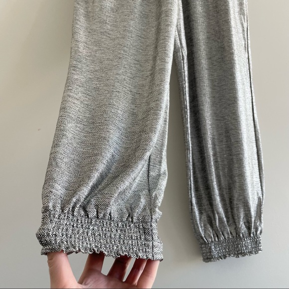 Anthropologie Metallic Silver Pull-on Jogger Pants Dressy or Casual Size M - Picture 6 of 9